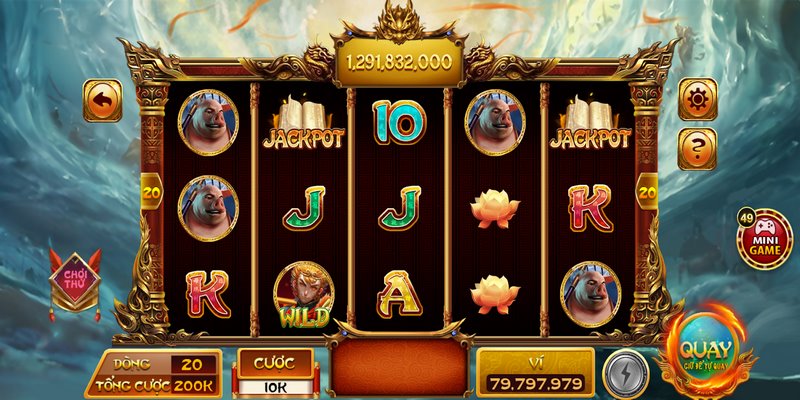 Cách chơi slots là gì - Cần bấm vào nút quay để tạo line thắng